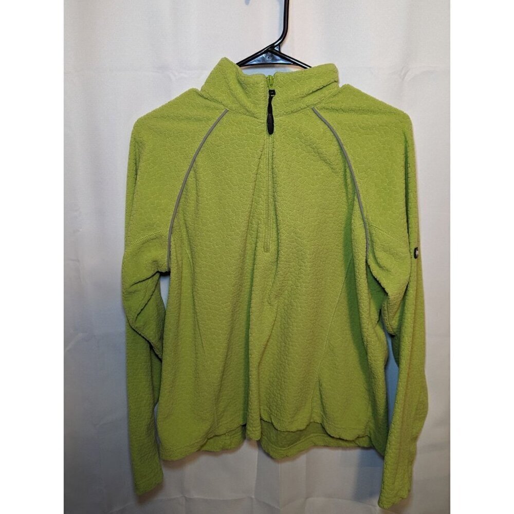 Columbia Jacket Women's XLarge Green Fleece 1/2 Zip Long Sleeves Pullover WL6116